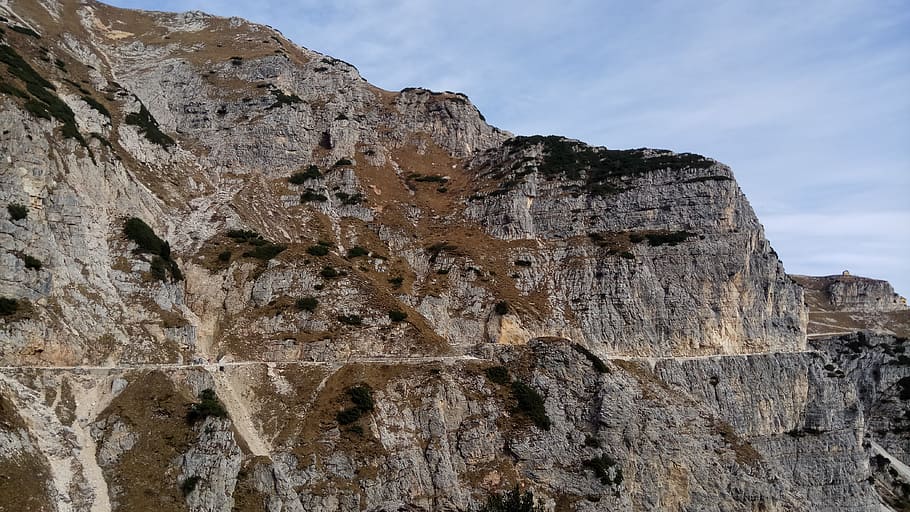 monte pasubio, mountain, landscape, sky, land scape, rock, rock - object HD wallpaper
