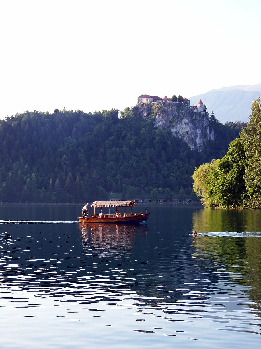 lake bled, slovenia, gondola, boot, karawanken, jumbo, alpine hiking, HD wallpaper