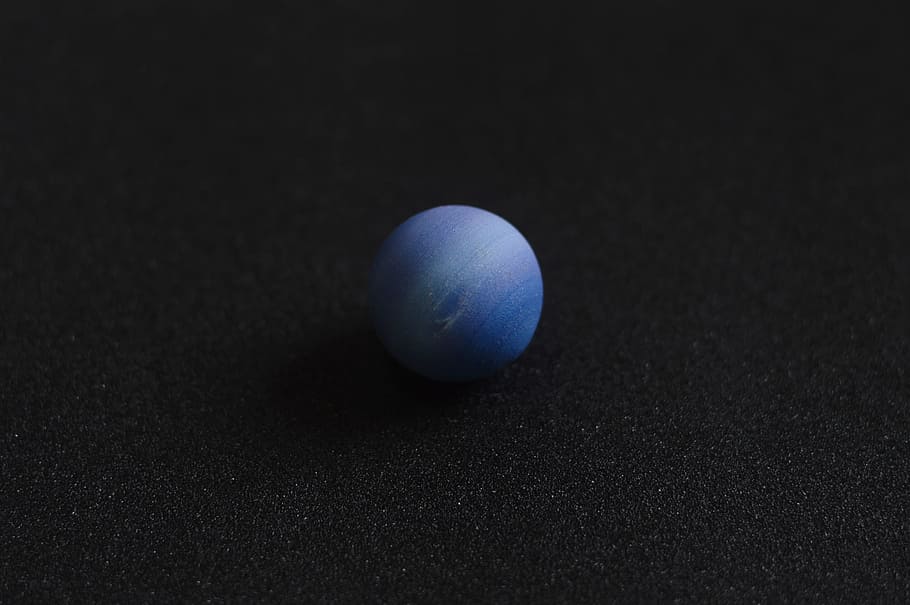 gypsum, model, neptune, ball, sport, black background, blue HD wallpaper