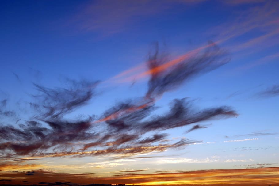 sky, sunset, sunrise, sun, nature, sunlight, blue, summer, sunrise sky HD wallpaper