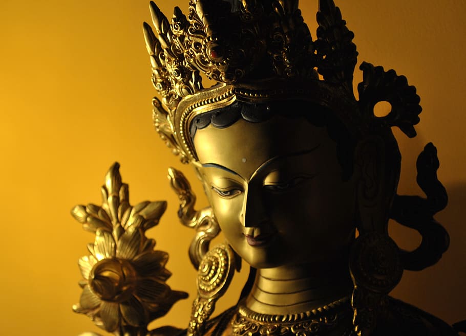 buddhism, tara, statue, savior, religion, symbol, studio shot, HD wallpaper