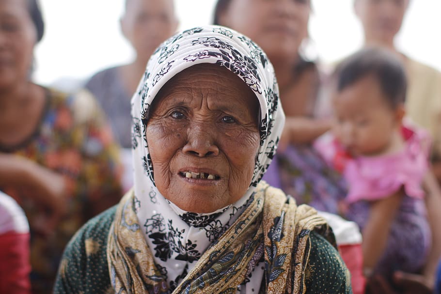 old, old people, old lady, asian, java indonesia, portrait HD wallpaper