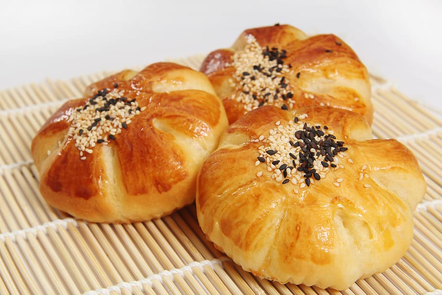 bread, bakery, foods, frame, susan, vegetable seeds, baking HD wallpaper