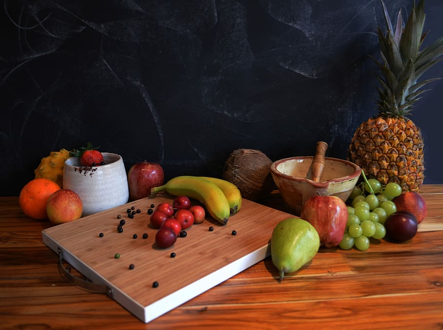 Fruit, Grapes, Pineapple, Papaya, colombia, green, drink, cluster HD wallpaper