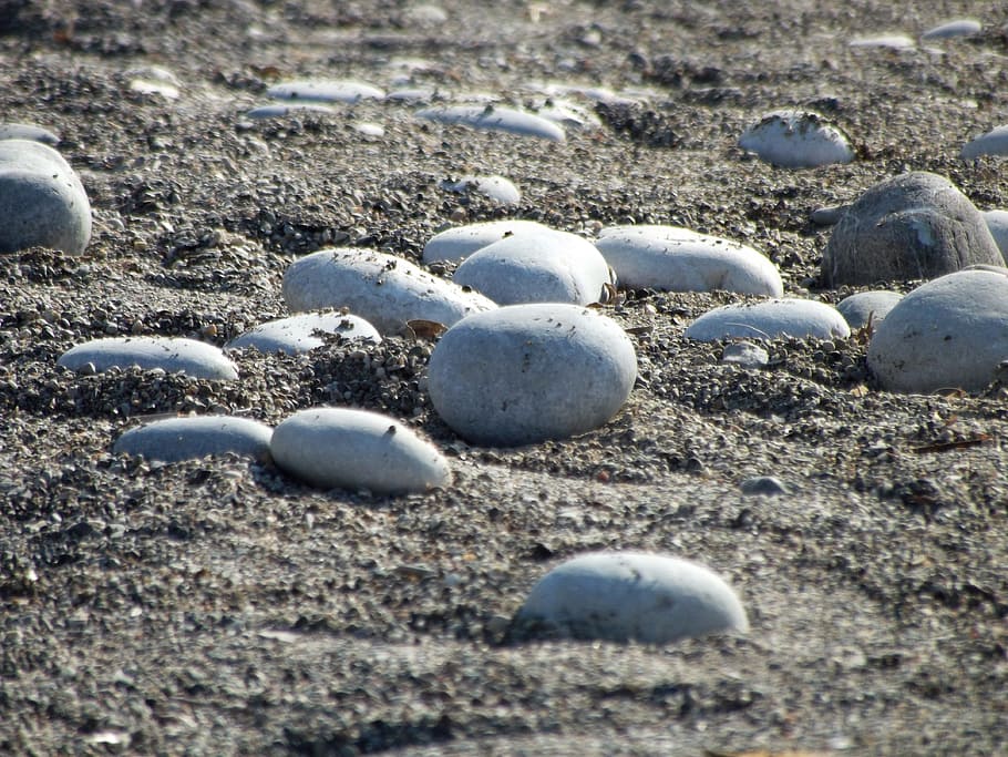 Stones, Beach, Sand, Summer, nature, outdoors, no People, pebble HD wallpaper