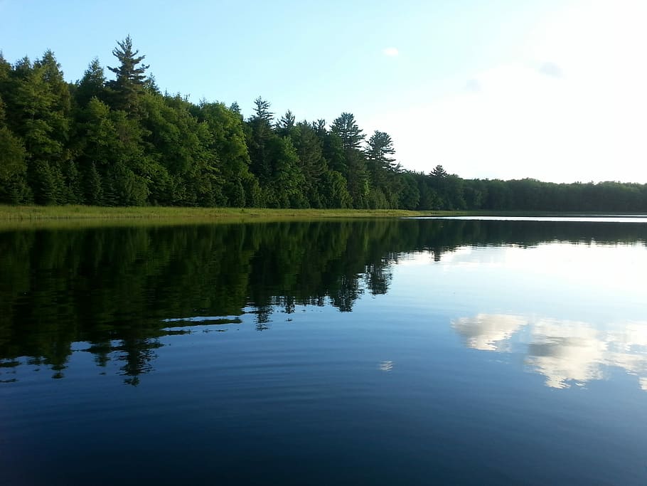 Lake, Reflection, Shore, Landscape, shoreline, nature, scenic HD wallpaper