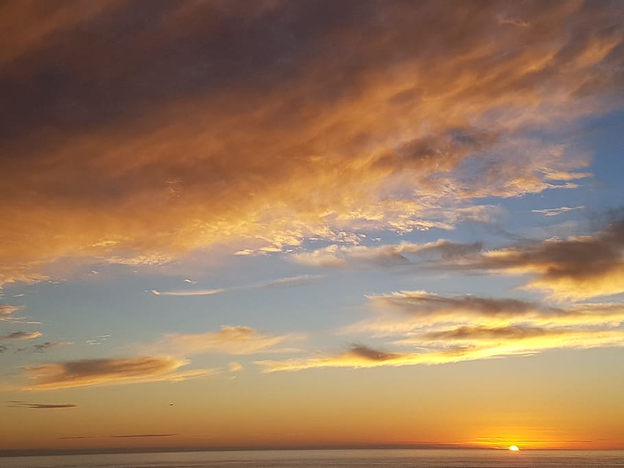 Sunset, Eventide, Clouds, Sol, Nature, beauty, scenics, cloud - sky HD wallpaper