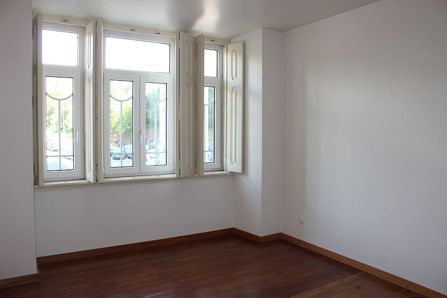 white framed glass window, House, Apartment, Openly, Blank HD wallpaper