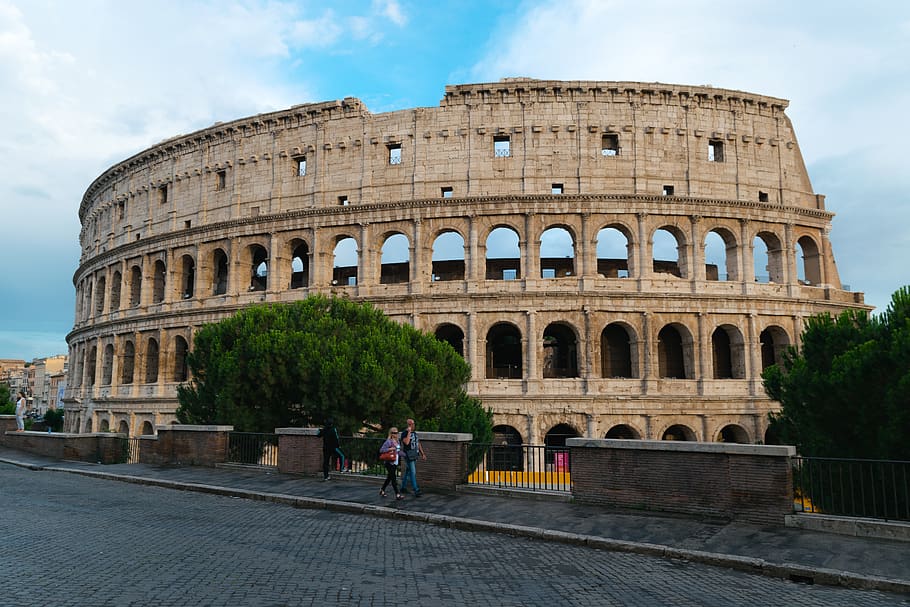 colosseum, building, architecture, landmark, rome, italy, sight, HD wallpaper