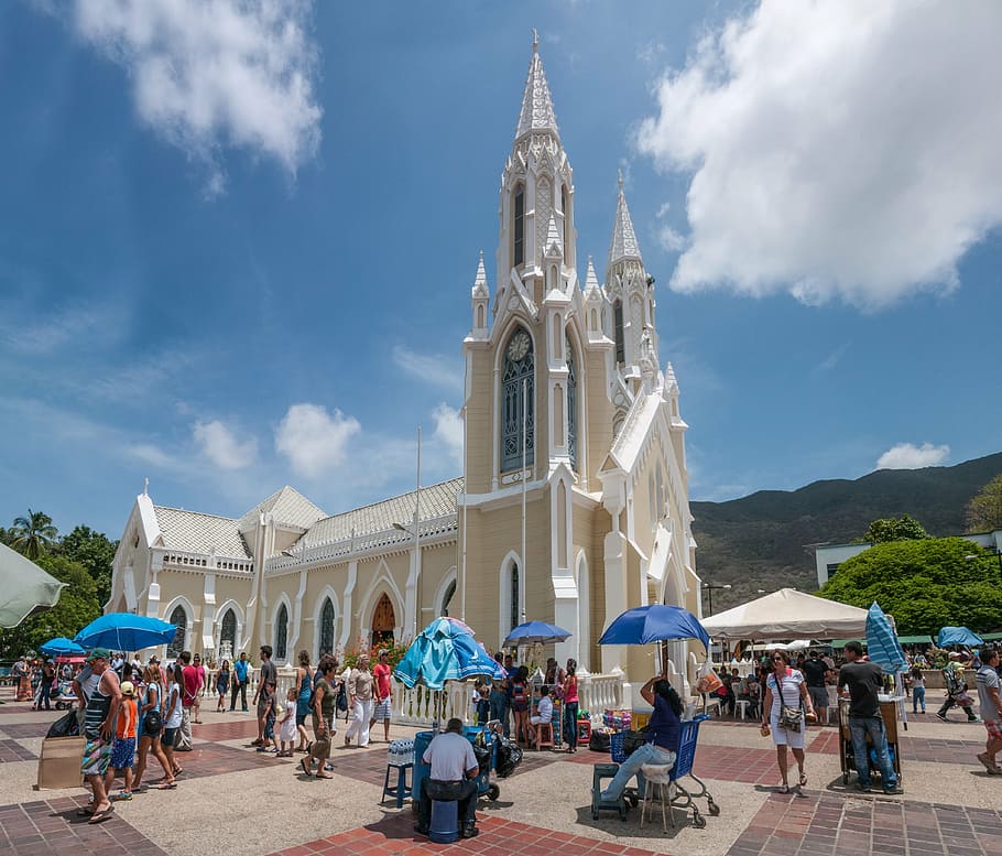 basilica, our lady of the valley, isla margarita, church, building, HD wallpaper