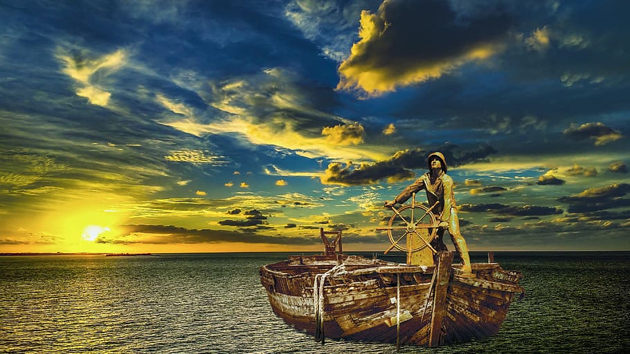 waters, panorama, sunset, sky, nature, dawn, summer, cloud HD wallpaper