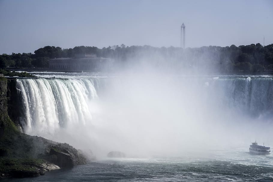 Mighty Horseshoe Falls at Niagara Falls, Ontario, Canada, photo, HD wallpaper