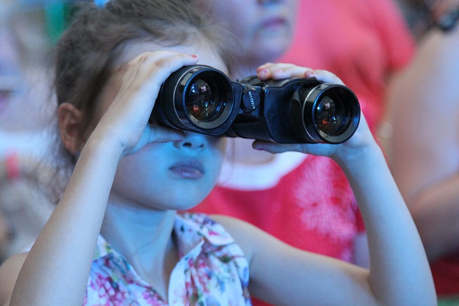 binoculars, girl, concert, viewer, novorossiysk, russia, knot, HD wallpaper