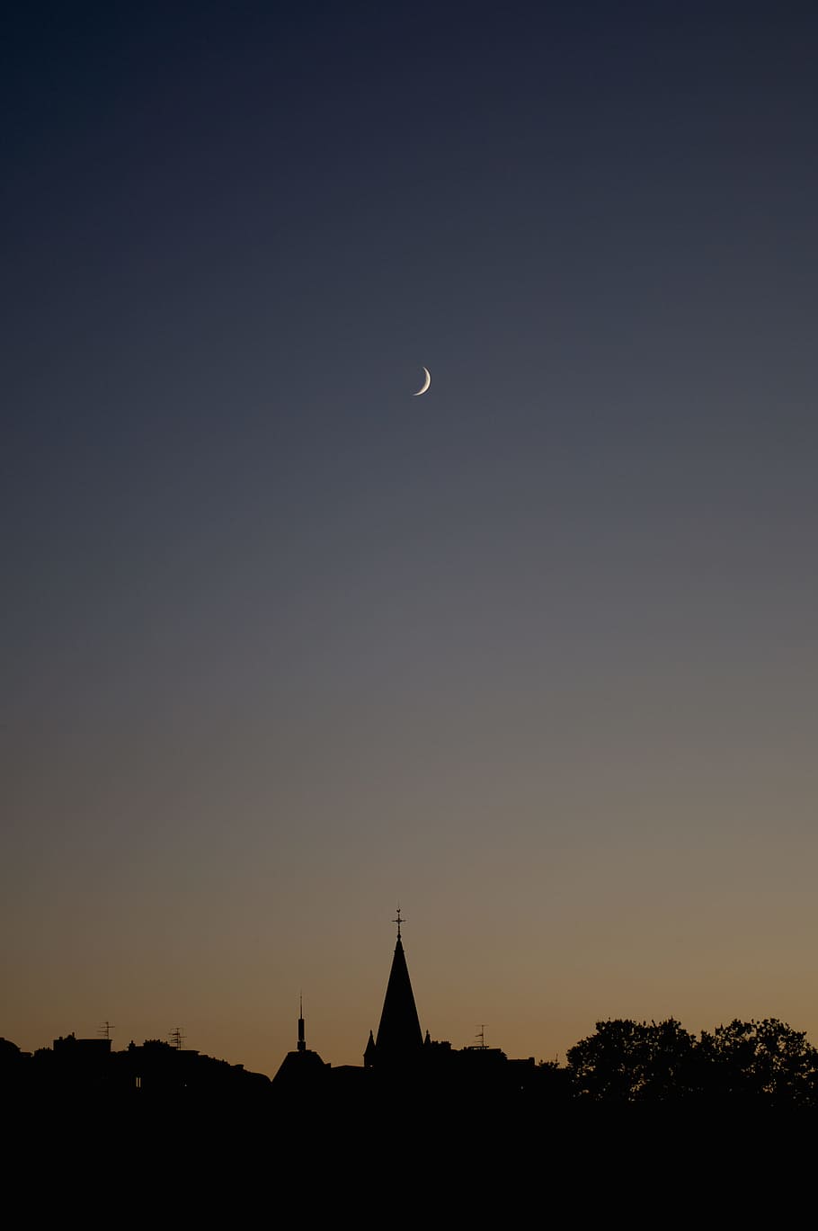 architecture, building, structure, church, cathedral, silhouette HD wallpaper