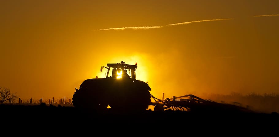 water, drawing, image, silhouette, sunset, machinery, sky, transportation HD wallpaper