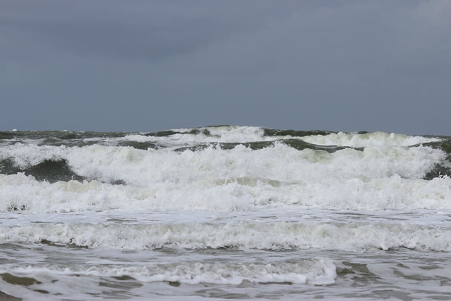 wave, surf, wave breaking, north sea, forward, wild surf, infinity HD wallpaper