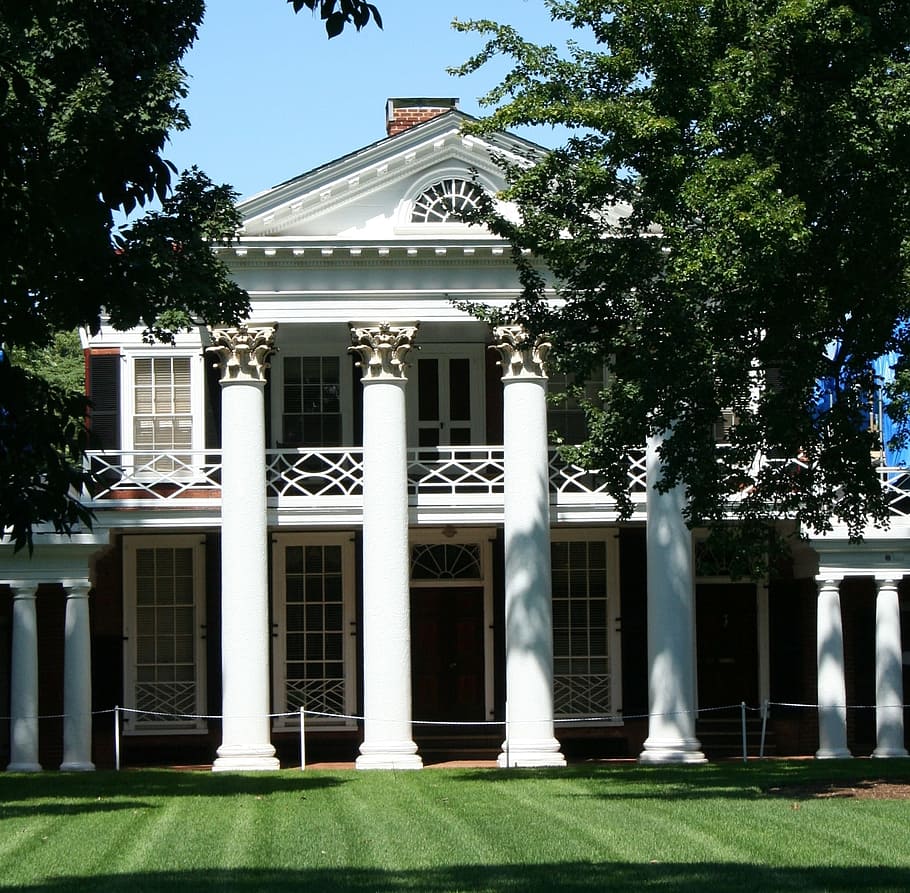 Building, Structure, Architectural, university, dorms, columns HD wallpaper