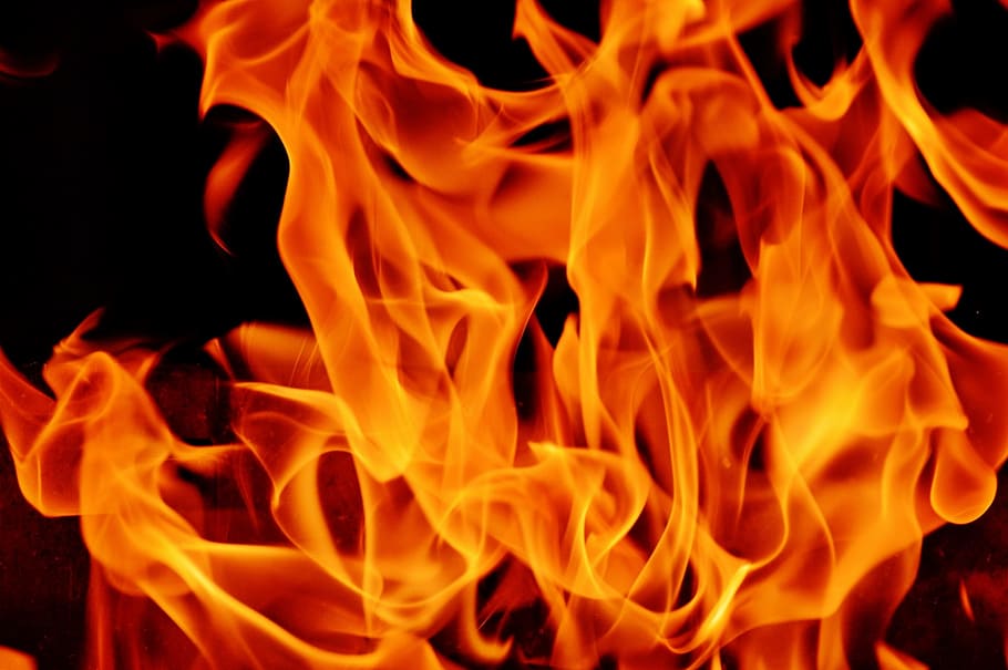 photo of flame, fire, burn, yellow, brand, burning, fire - natural phenomenon HD wallpaper