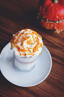 food, drinks, background, cafe, caramel, coffee, cold, cool HD wallpaper