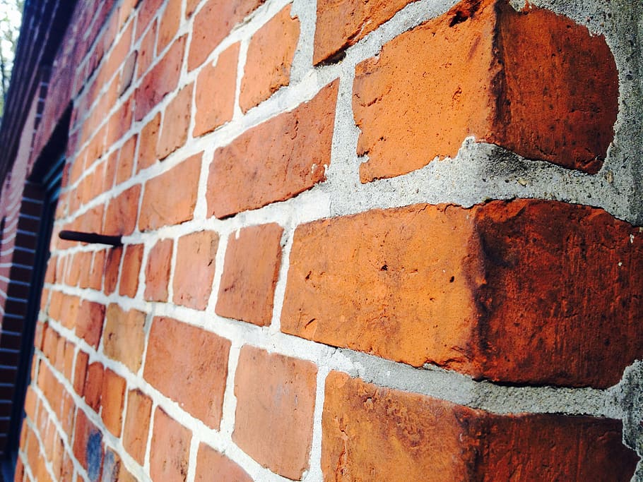 bricks, wall, red, old, backgrounds, wall - Building Feature HD wallpaper
