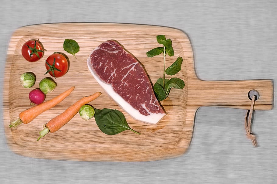 striploin, grain-fed, beef, meat, food, steak, fillet, slice HD wallpaper
