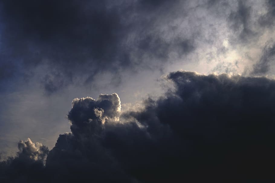 photo of clouds, golden, hour, nature, sky, sun, light, peek HD wallpaper