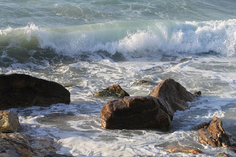 wave, ocean, atlantic, sea, water, rock, sport, rock - object HD wallpaper