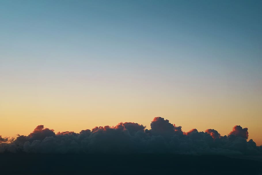 cloud formation under blue sky, untitled, sunset, sunrise, tree HD wallpaper