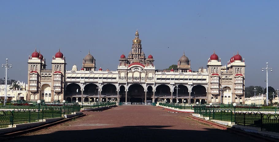 mysore palace, architecture, landmark, structure, historic, HD wallpaper