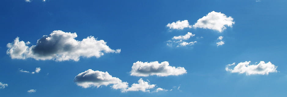worm view photography of white clouds, sky, blue, background HD wallpaper