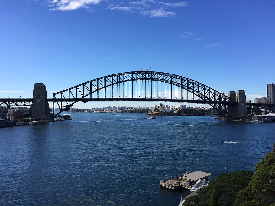 photo of suspension bridge during daytime, Sydney, Bridge, Australia HD wallpaper