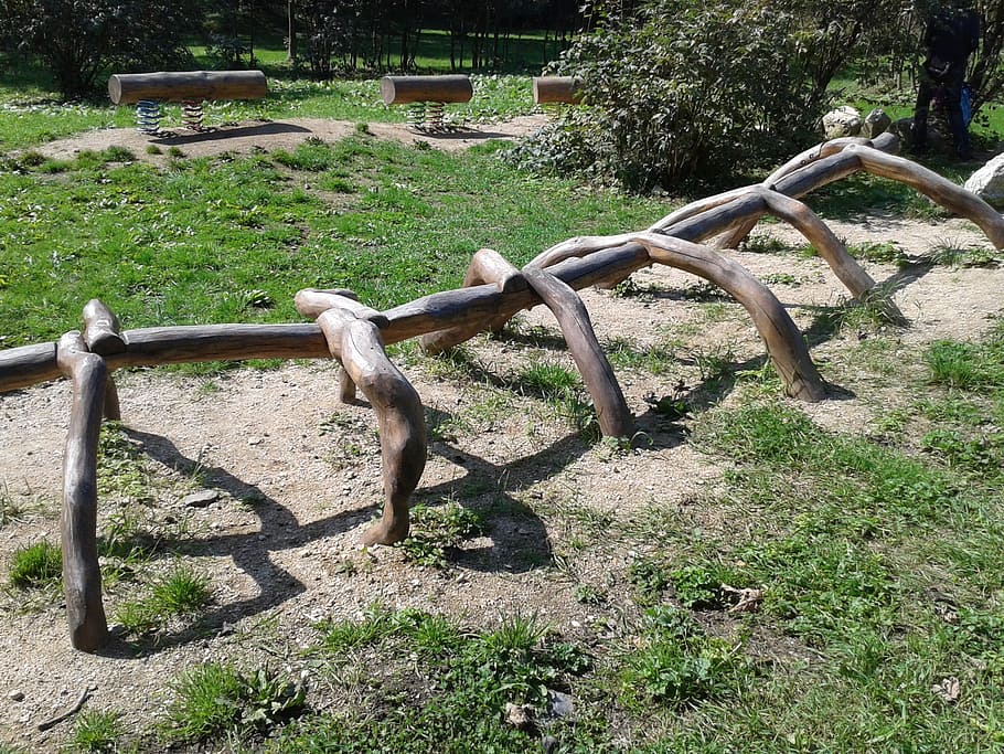 playground, snake, nature, path, plant, day, no people, metal HD wallpaper