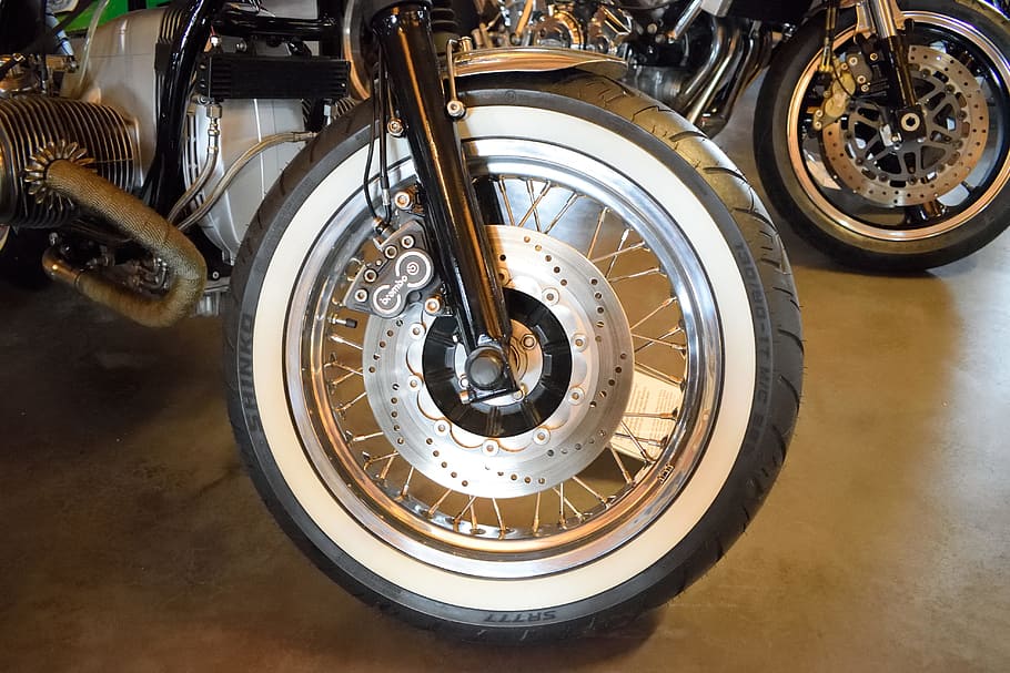 wheel, antique, chrome, old, vintage, retro, classic, motorcycle HD wallpaper