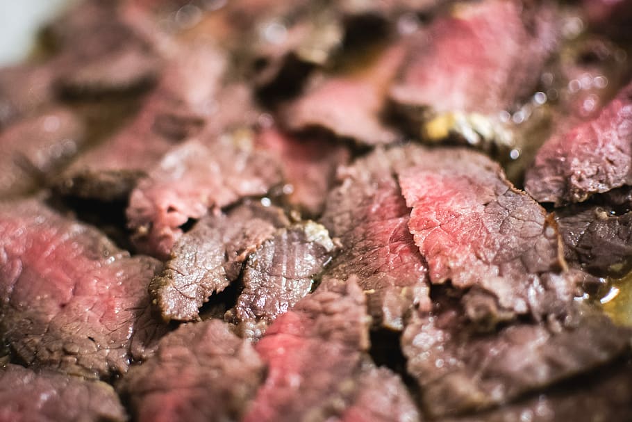 Medium roastbeef close up, meat, paleo, food, close-up, no People HD wallpaper