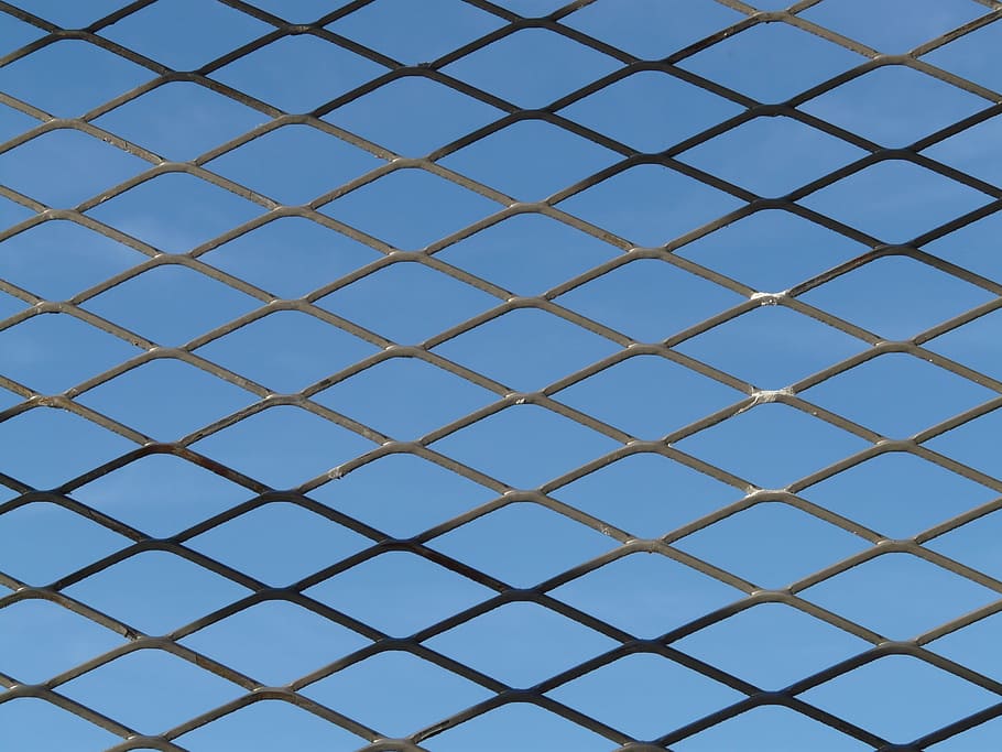 fence, gate, grid, bars, metal, wire, full frame, pattern, backgrounds HD wallpaper