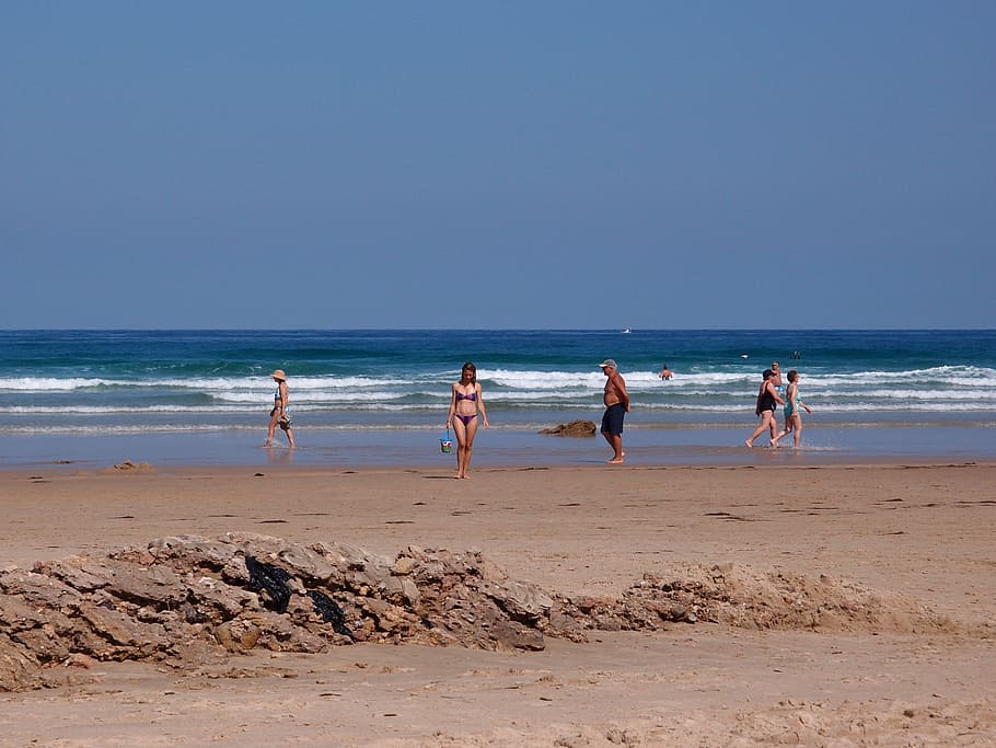 beach, tomorrow, cantabria, water, sea, land, horizon, sky HD wallpaper