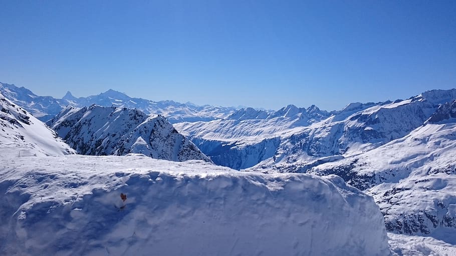 snow, mountain, winter, ice, cold, mountain summit, panoramic image HD wallpaper