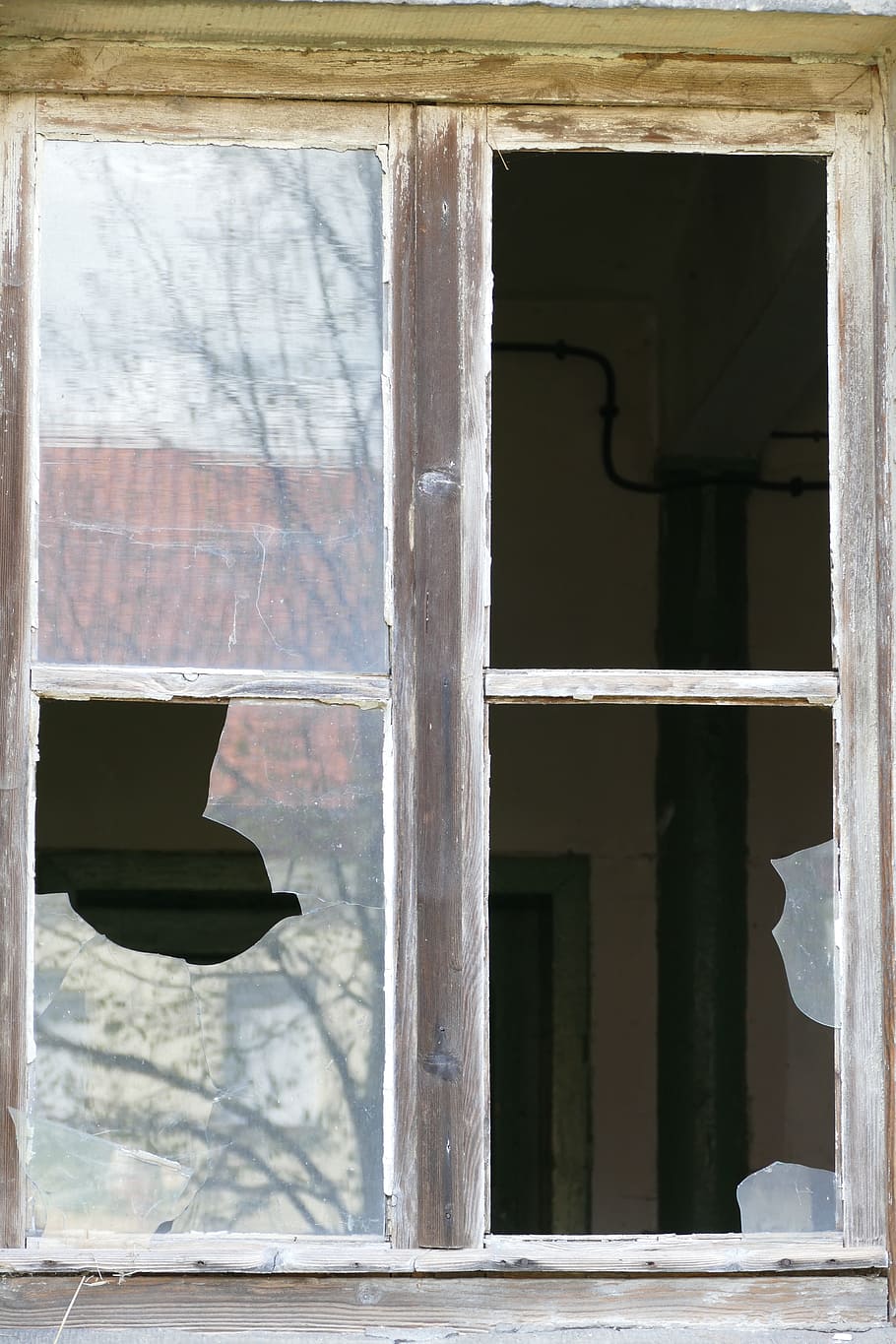 Ruin, Decay, Window, Farm, Glass, mirroring, glass - material HD wallpaper