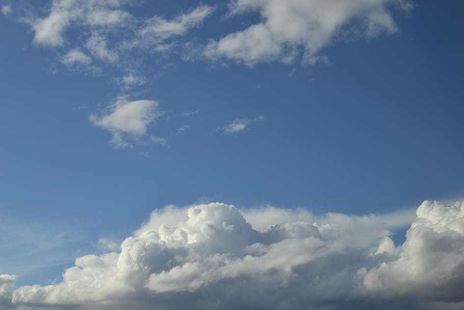nature, sky, summer, high, clouds, clouded sky, blue, cloud - sky HD wallpaper
