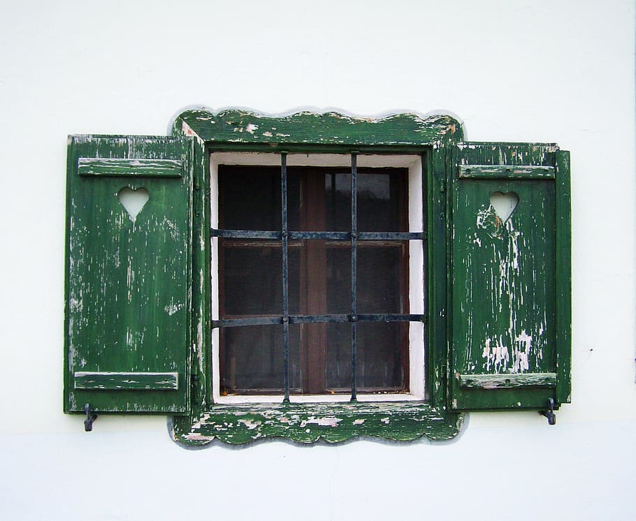 old window, rustic, doors and windows, architecture, building exterior HD wallpaper