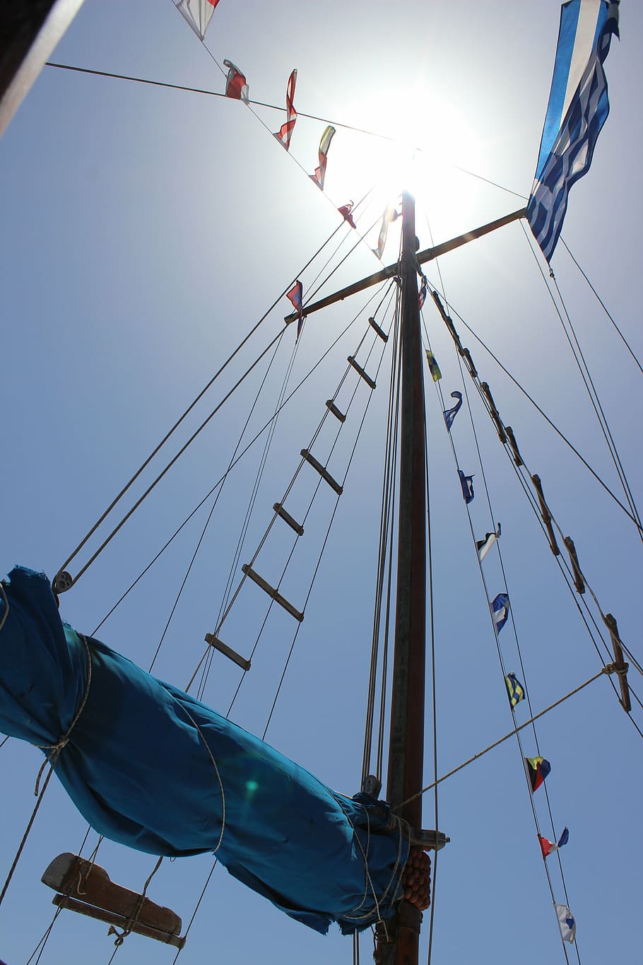 ship, summer, sun, yacht, cruise, nautical, sky, low angle view HD wallpaper