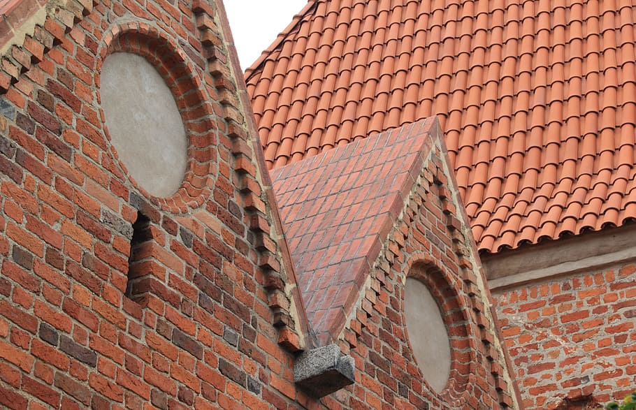 poland, torun, architecture, roof, brick, built structure, building exterior HD wallpaper