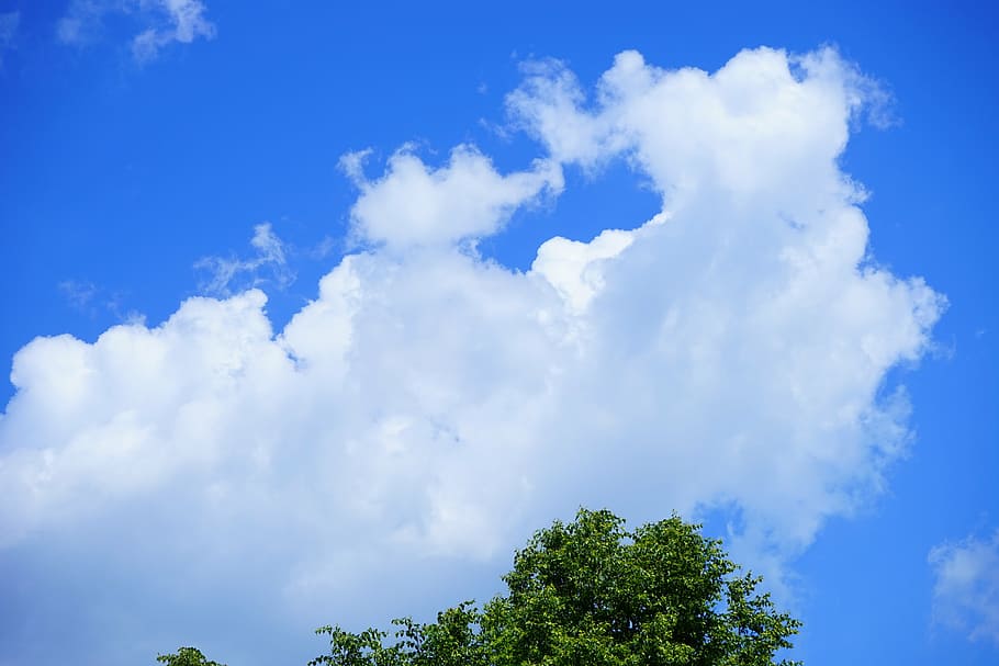 clouds, sky, cloud formation, blue, white, cumulus clouds, weather HD wallpaper