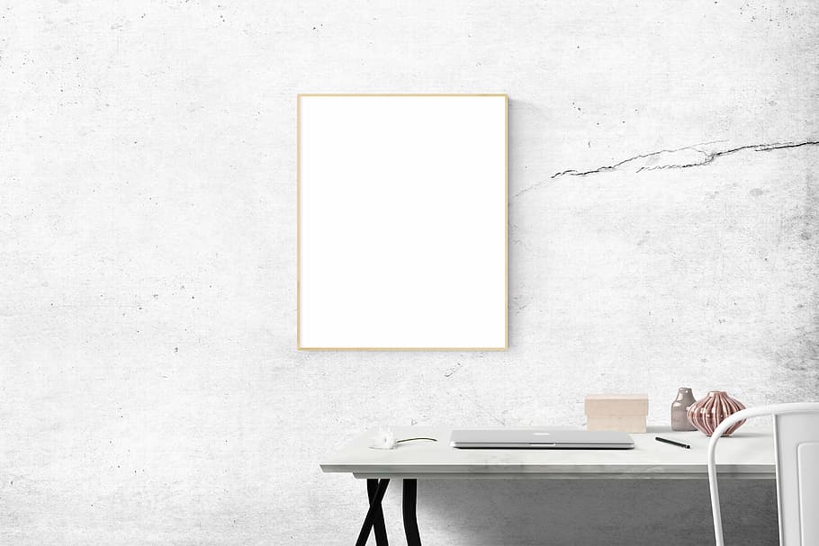rectangular white wall decor, architecture, blank, box, clean