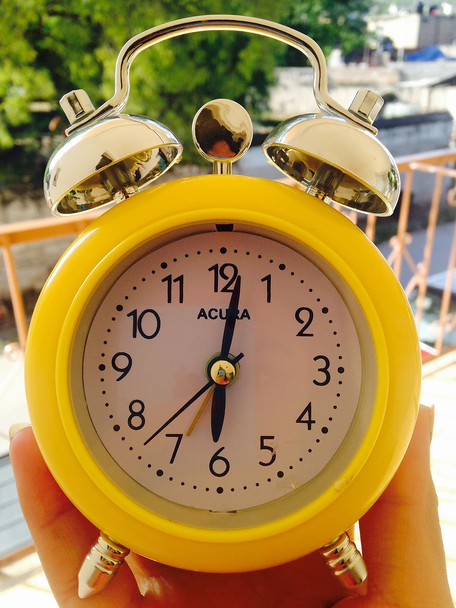 clock, timer, wristwatch, deadline, yellow, number, alarm clock HD wallpaper