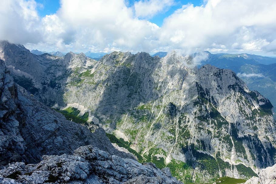 alpine, rock, summer, mountain, nature, european Alps, outdoors HD wallpaper
