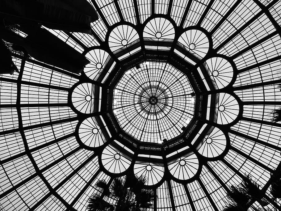 Brussels, Botanical Garden, Roof, circle, architecture, abstract HD wallpaper