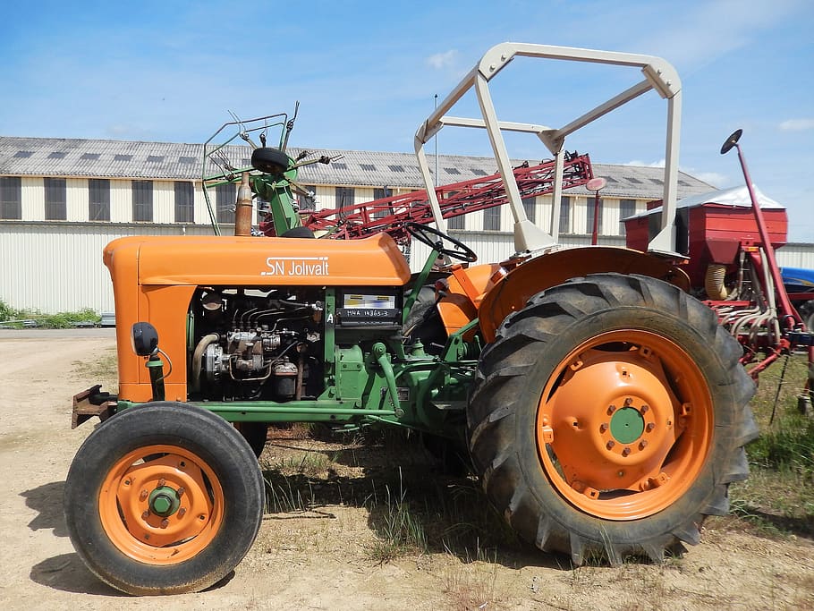 tractor, machine, earth, oldtimer, land vehicle, mode of transportation HD wallpaper