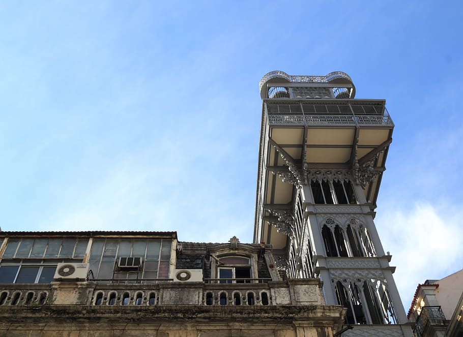 Portugal, Lisbon, Pedestrian, Elevator, elevador de santa justa HD wallpaper