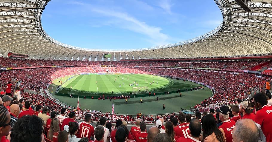 stadium, crowded, football, people, event, spectators, audience